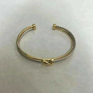 Silver and gold bangle tiffany style